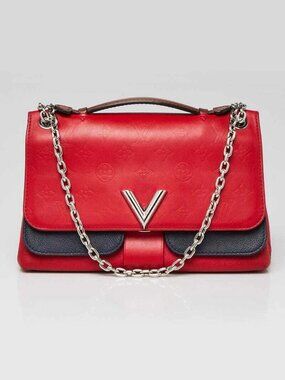 Louis Vuitton Rubis/Blue Monogram Leather Very Chain Bag